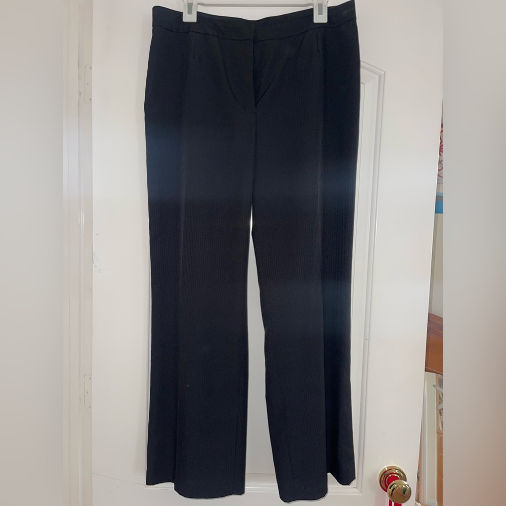 12P Black Pantsuit Trousers with faint stripe detailing